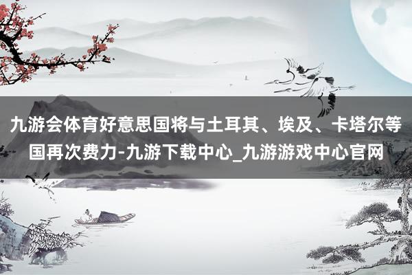 九游会体育好意思国将与土耳其、埃及、卡塔尔等国再次费力-九游下载中心_九游游戏中心官网