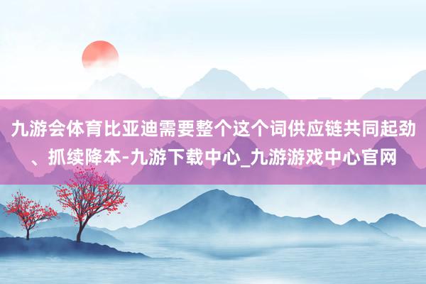 九游会体育比亚迪需要整个这个词供应链共同起劲、抓续降本-九游下载中心_九游游戏中心官网